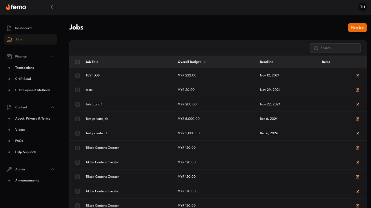 FEMO - Influencer Marketing Platform screenshot 1